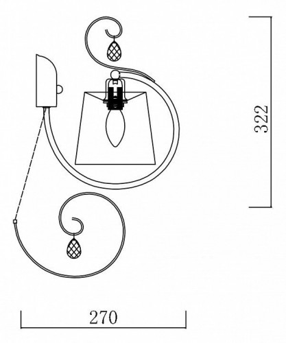 Бра Freya Simone FR2020-WL-01-BG