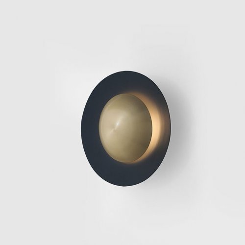 Настенный светильник Coss A1203/40 Matt Black + Diffuser 25 cm Matt Brass