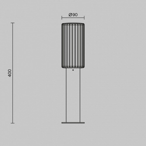 Наземный низкий светильник Maytoni Outdoor Rib O502FL-01B