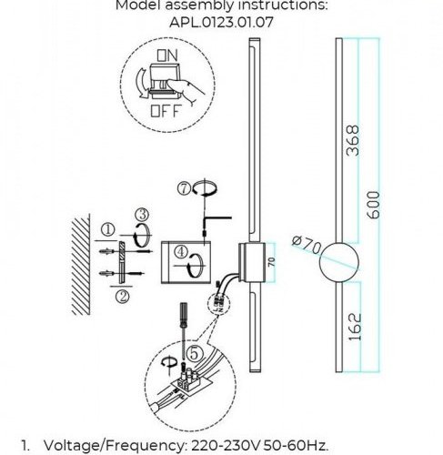 Бра Aployt Gabi APL.0123.01.07 Бра Aployt Gabi APL.0123.01.07