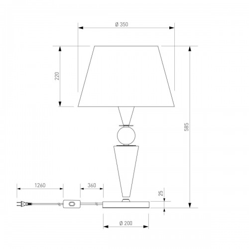 Настольная лампа Eurosvet Teja 108014 латунь a072040