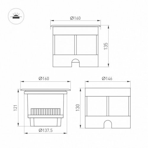 Встраиваемый светильник уличный DAFNA 061199