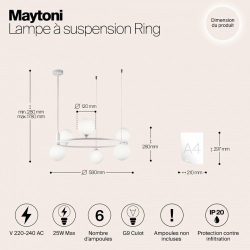Подвесная люстра Maytoni Modern Mod013 MOD013PL-06W