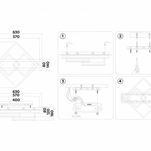 Потолочная люстра Ambrella light Acrylica Disk FA8531
