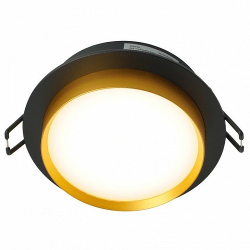 Светильник встраиваемый Feron DL507 потолочный GX53 черный + золото круг 51356