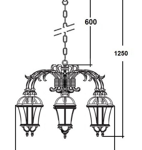 Уличный светильник подвесной ROMA L 95270L/6/16L Bl Уличный светильник подвесной ROMA L 95270L/6/16L Bl