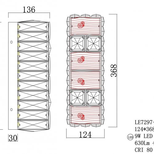 Бра Cercle LE7297-1 CH