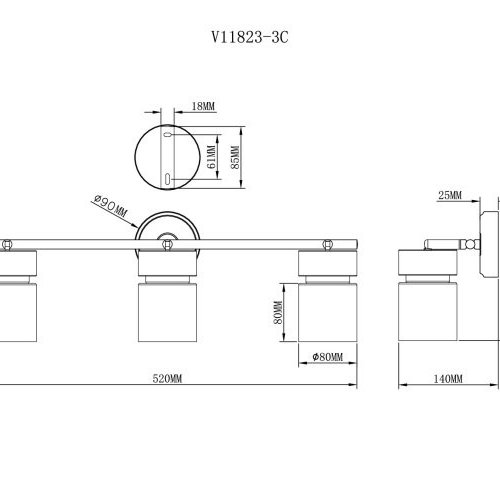 Спот Almero V11823-3C Спот Almero V11823-3C