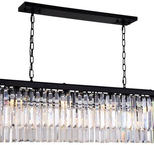 Подвесная люстра DeLight Collection 1920s Odeon KR0387P-10C/P black/clear Подвесная люстра DeLight Collection 1920s Odeon KR0387P-10C/P black/clear