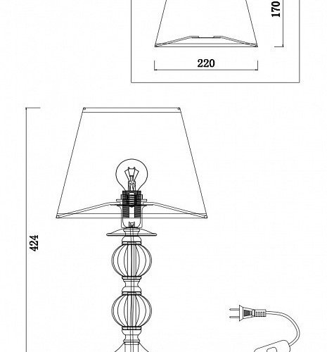 Настольная лампа Freya Inessa FR2685TL-01BZ Настольная лампа Freya Inessa FR2685TL-01BZ