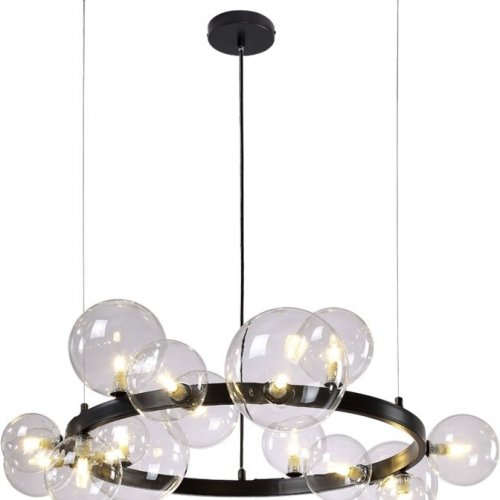 Подвесная люстра Crystal Lux Agata SP15 V2 Black/Transparente