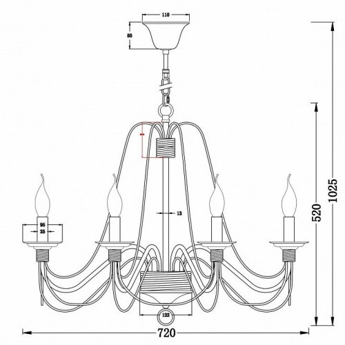 Подвесная люстра Freya Velia FR2046-PL-08-WG
