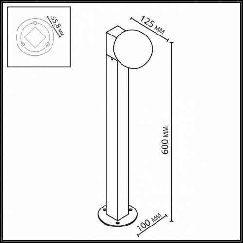 Наземный светильник Odeon Light Viva 7124/1G