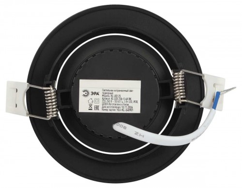Светильник светодиодный встраиваемый ЭРА KL LED 25A-5 4K BK 5Вт 4000К круглый поворотный черный Б0068180