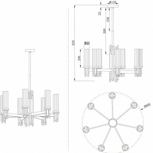 Потолочная люстра Stilfort Graff 2170/02/07P