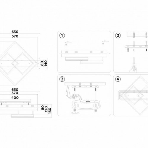 Потолочная люстра Ambrella light Acrylica Disk FA8533