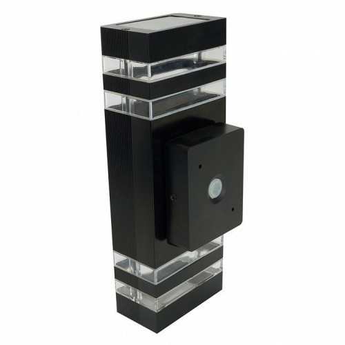 Светильник садово-парковый  Feron.ONE DH0807-P, на стену вверх/вниз,  2*GU10 220-240V, черный пластик 51539