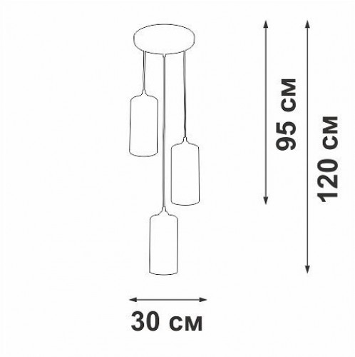 Подвесная люстра Vitaluce V2732/3S Подвесная люстра Vitaluce V2732/3S