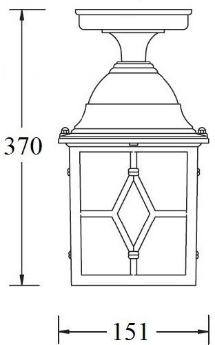 Потолочный светильник уличный Oasis Light TALLIN 1L 64305A Gb