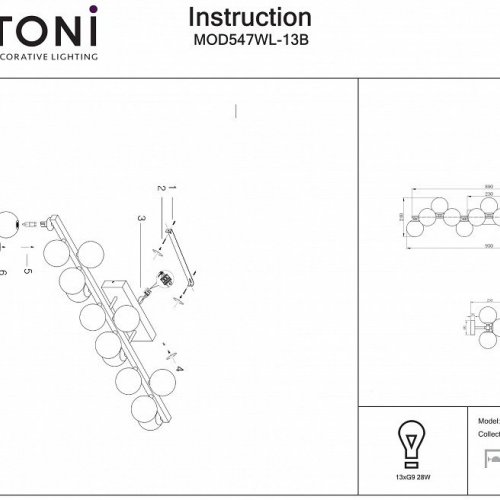 Бра Maytoni Dallas MOD547WL-13B Бра Maytoni Dallas MOD547WL-13B