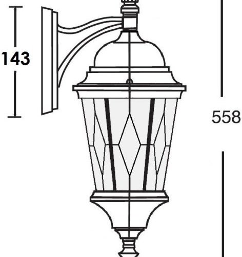 Настенный фонарь Oasis Light уличный ASTORIA 2M 91402M cover Gb ромб