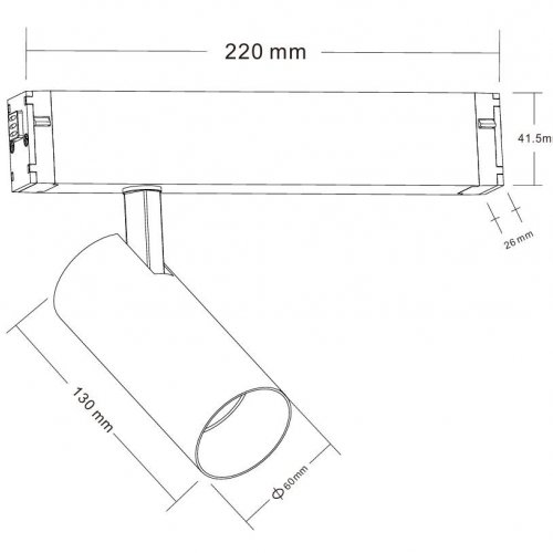 Светильник трековый Crystal Lux CLT 0.35 003 18W BL 4000K Светильник трековый Crystal Lux CLT 0.35 003 18W BL 4000K