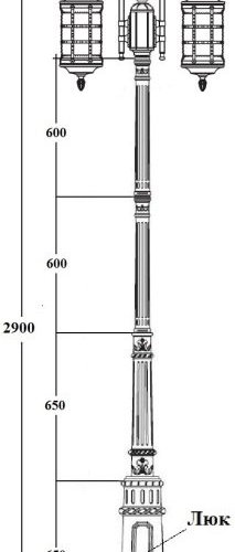 Наземный фонарь Oasis Light BARSELONA 81210A 10 E7 down cover Bl