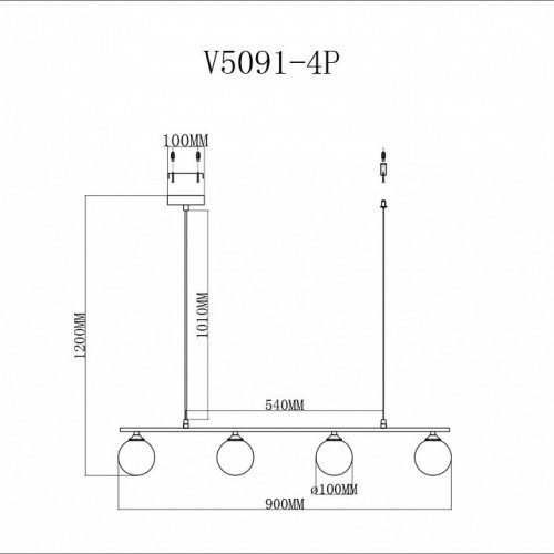 Подвесная люстра Moderli Lingdal V5091-4P