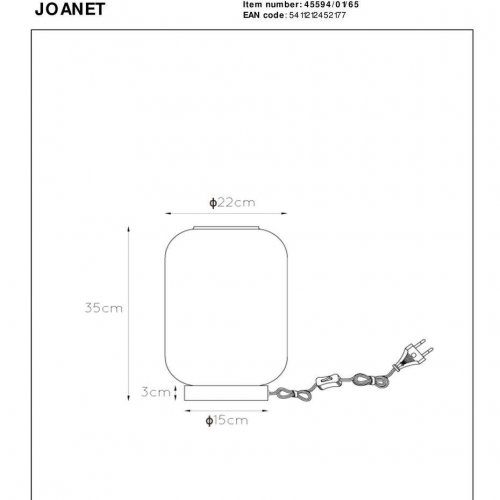 Настольная лампа Lucide Joanet 45594/01/65