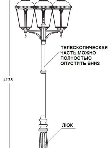 Наземный фонарь Oasis_Light MUNICH 2L 79759LB/A2 Bl