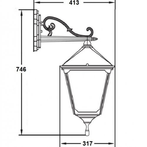 Настенный фонарь уличный QUADRO XL 79902XL 02C Bl