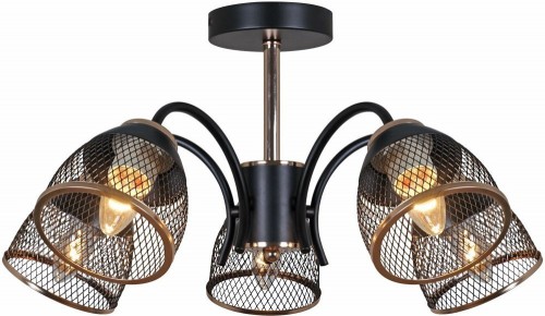 Потолочная люстра Reluce 01505-0.3-05 BK+FGD Потолочная люстра Reluce 01505-0.3-05 BK+FGD