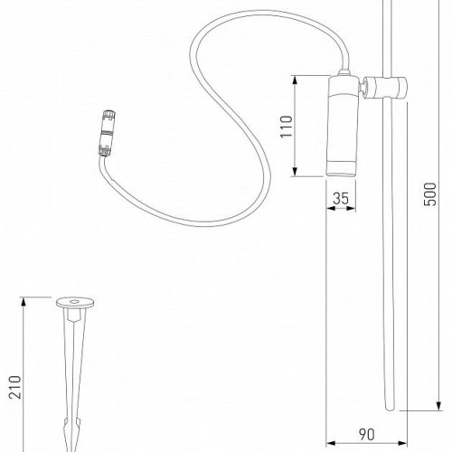 Ландшафтный светодиодный светильник Elektrostandard Covert 35173/S a072079