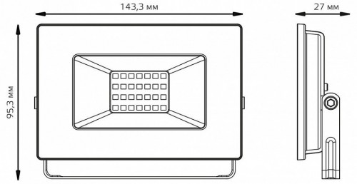 Прожектор светодиодный Gauss Elementary 30W 4000К 613100230 Прожектор светодиодный Gauss Elementary 30W 4000К 613100230