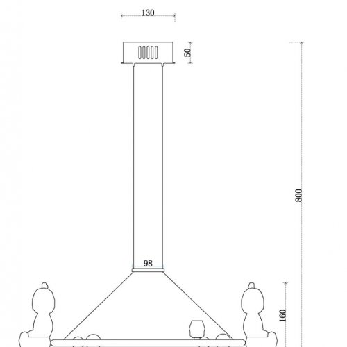 Подвесная люстра Sophie LE1077/680 GD