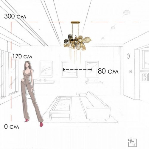 Подвесная люстра LOFT IT Britannica 10401/800L
