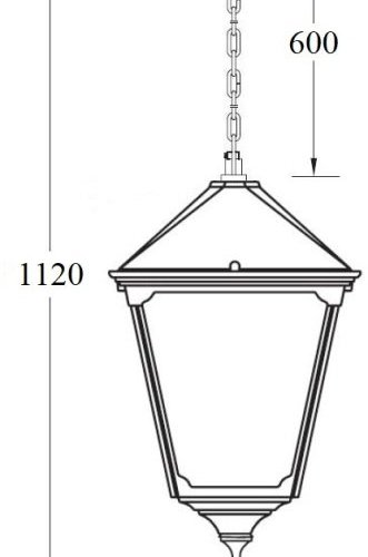 Уличный светильник подвесной Oasis Light QUADRO XL 79905XL Bl
