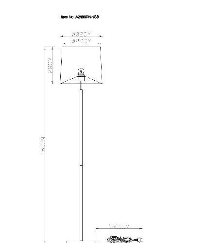 Торшер Arte Lamp Rodos A2589PN-1SS