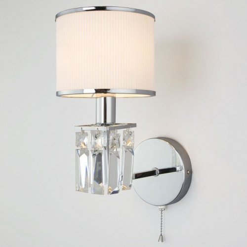 Бра Eurosvet Zaffiro 10099/1 хром/прозрачный хрусталь Strotskis (новый абажур) Бра Eurosvet Zaffiro 10099/1 хром/прозрачный хрусталь Strotskis (новый абажур)