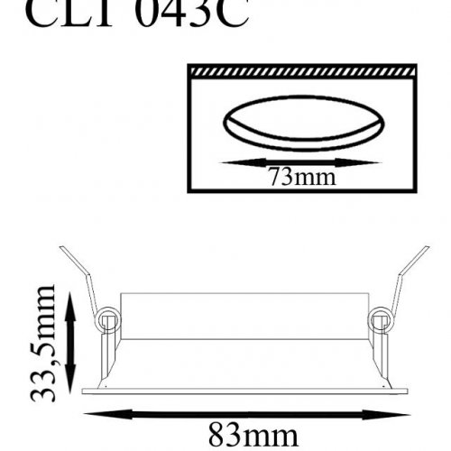 Встраиваемый светильник Crystal Lux CLT 043C BL