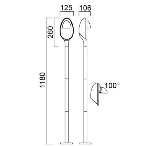 Наземный светильник Oasis Light W6161-1180
