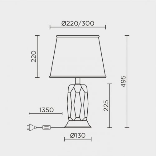 Интерьерная настольная лампа  ML.6114.01TL WH
