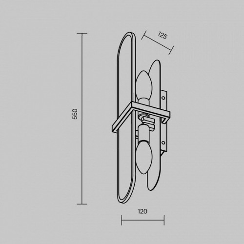 Настенный светильник Maytoni Marmo MOD099WL-02G