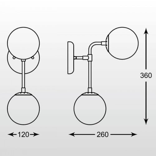 Бра Zumaline Riano W0454-02A-SDAA