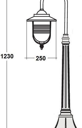 Наземный фонарь Oasis Light TITAN 84707 Bl