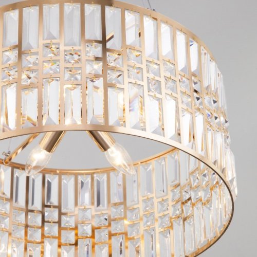 Подвесная люстра Eurosvet Lory 10125/5 золото/прозрачный хрусталь Strotskis Smart (10116/5) Подвесная люстра Eurosvet Lory 10125/5 золото/прозрачный хрусталь Strotskis Smart (10116/5)