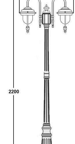 Наземный фонарь Oasis Light MADRID 84309A/10 down Bl