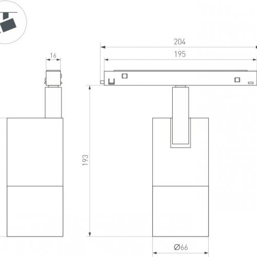 Трековый светильник Arlight MAG-ORIENT 044154
