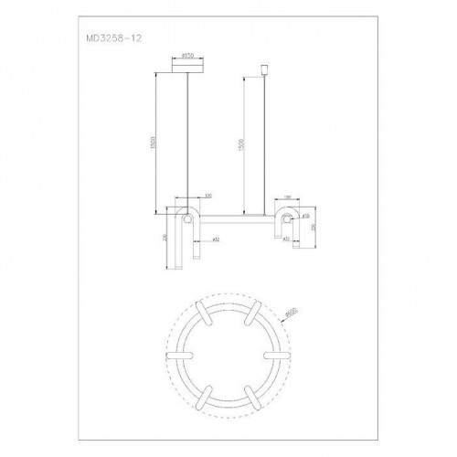 Подвесная люстра Arte Lamp Warhol A3258LM-30BK