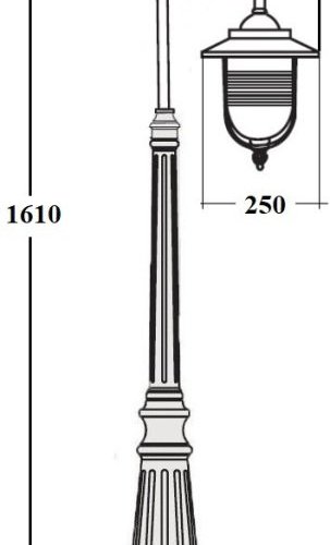Наземный фонарь Oasis Light TITAN 84711 18 Bl